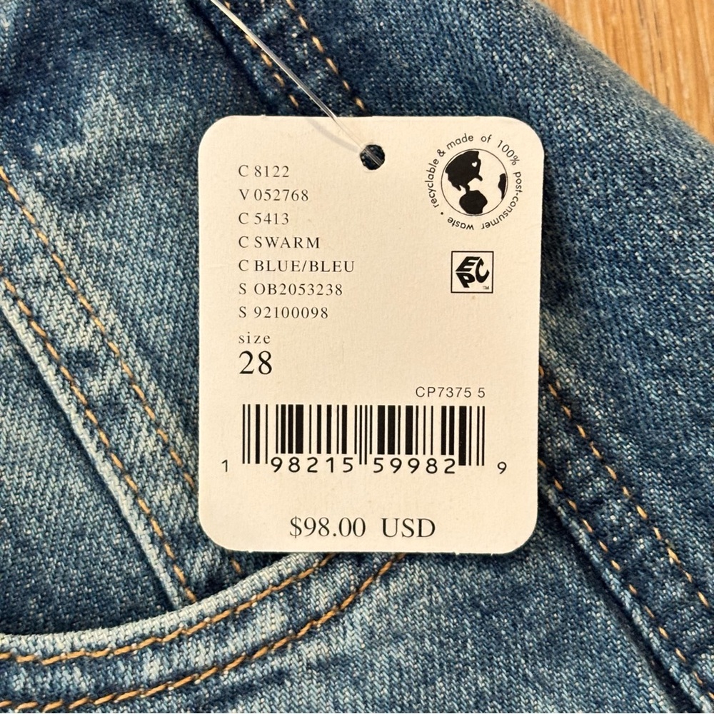 New WE THE FREE ASTER SWARM High‎ Rise Straight Denim Jeans NEW - Picture 9 of 16
